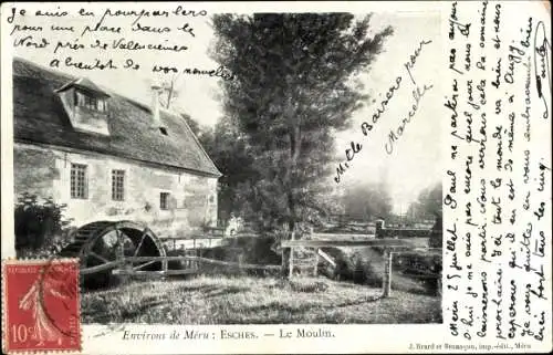 Ak Esches Oise, Mühle