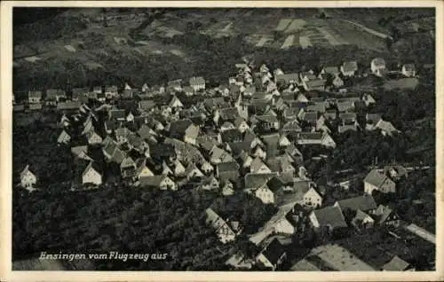 Ak Ensingen Vaihingen an der Enz, Luftaufnahme, Häuseransicht,  Architektur