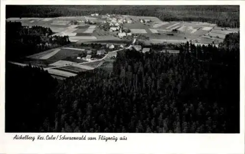 Ak Aichelberg Bad Wildbad im Schwarzwald,  Calw, Schwarzwald, Luftaufnahme, Landwirtschaftsfläche