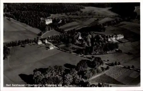 Ak Bad Salzhausen Nidda in Hessen, Luftaufnahme