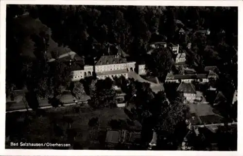 Ak Bad Salzhausen Nidda in Hessen, Fliegeraufnahme