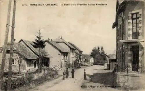CPA Montreux Château Territoire de Belfort, Route de la Frontiere Franco-Alsacienne