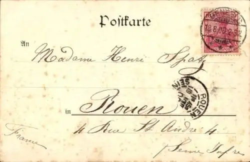 Ak Benfeld Elsass Bas Rhin, Straße, Geschäfte, Passanten