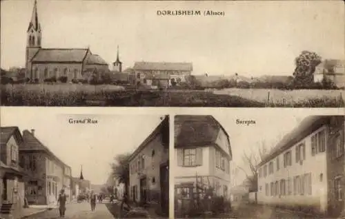 CPA Dorlisheim Alsace Bas Rhin, Grande Rue, Sarepta