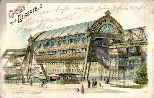 Litho Elberfeld Wuppertal, Schwebebahnhof