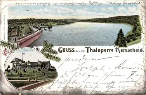 Litho Remscheid im Bergischen Land, Eschbachtalsperre, Restaurant