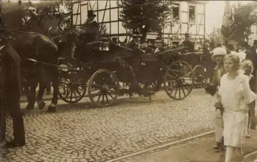 Foto Ak Haan im Rheinland, Kutsche, Passanten