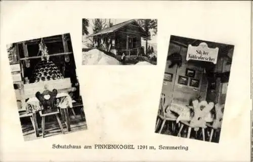 Ak Semmering in Niederösterreich, Schutzhaus am Pinkenkogel