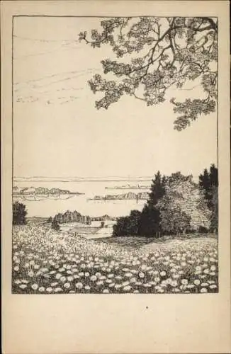 Künstler Ak Sieck, R., Mai, Blumenwiese