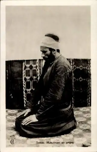 Ak Damas Damaskus Syrien, Ein Muslim beim Gebet.