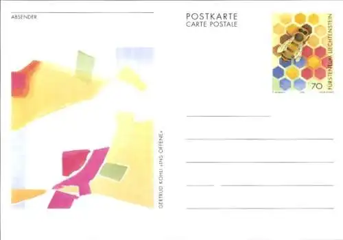 Ganzsachen Künstler Ak Kohl, G., Ins Offene, Fürstenstein Liechtenstein, Biene