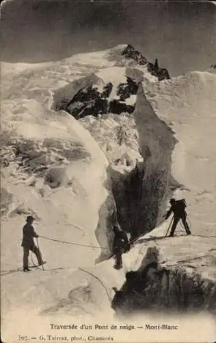Ak Chamonix Mont Blanc Haute Savoie, Brücke Sainte Marie, G. Tairraz, Chamonix