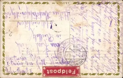 Künstler Ak Junger Hirsch im Wald