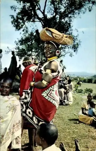 Ak Afrikaner in Volkstrachten, Afrikanische Tracht