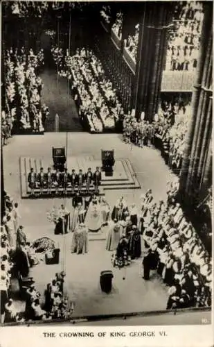 Ak City of Westminster London England, Krönung von König Georg VI.