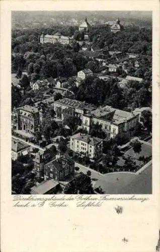Ak Gotha in Thüringen, Luftbild der Stadt, Direktionsgebäude der Gothaer Feuerversicherung