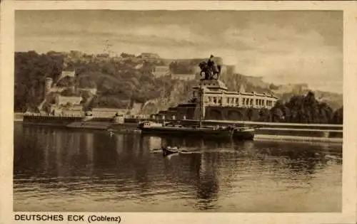 Ak Koblenz am Rhein, Deutsches Eck