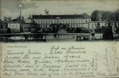 Ak Herrenhausen Hannover in Niedersachsen, Schloss Herrenhausen