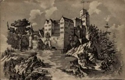 Ak Baden Baden am Schwarzwald, altes Schloss