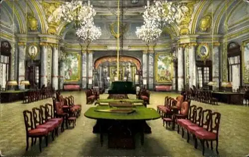 Ak Monte Carlo Monaco, Innenraum des Casinos, La Salle Schmidt, prachtvolle Einrichtung