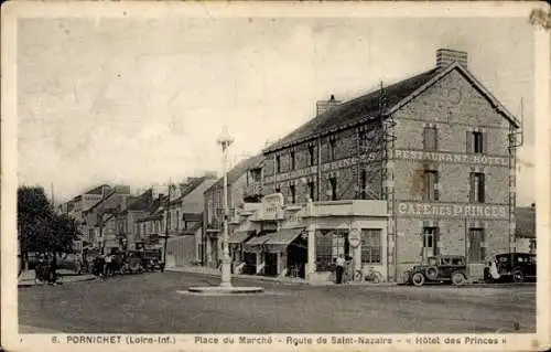Ak Pornichet Loire Atlantique, Restaurante Hotel, Place du Marché, Hôtel des Princes, 6. Porniche