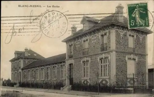 Ak Le Blanc Mesnil Seine Saint Denis, les Ecoles