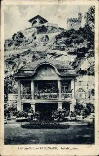 Ak Bad Kreuznach an der Nahe, Radium-Solbad, Inhalatorium, s Gebäude, Natur, Landschaft