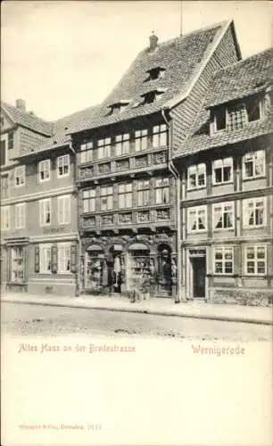 Ak Wernigerode Harz, Altes Haus an der Breitestraße