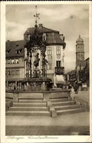 Ak Göttingen, Blick auf den Gänselieselbrunnen
