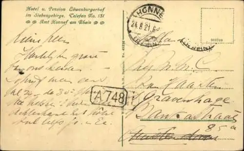 Ak Bad Honnef am Rhein, Löwenburg