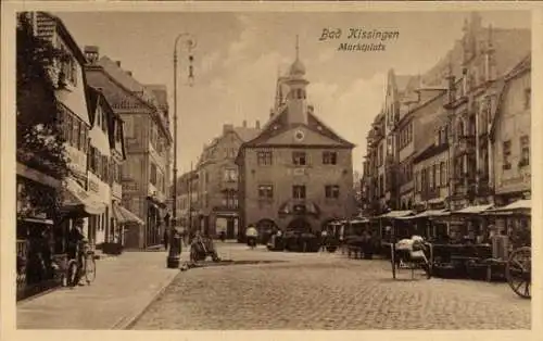 Ak Bad Kissingen Unterfranken Bayern, Marktplatz