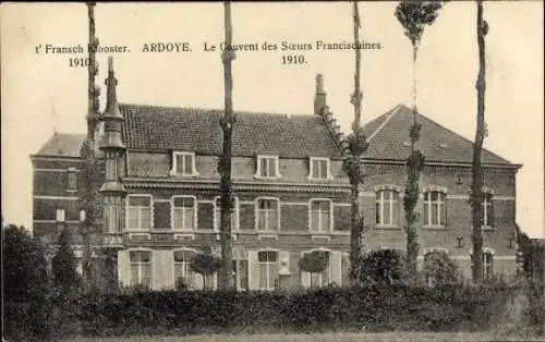 Ak Ardoye Ardooie Westflandern, Klostergebäude, Franciskanerschwestern, Jahr 1910