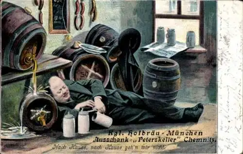 Ak Chemnitz in Sachsen, Hofbräu München Ausschank Peterskeller
