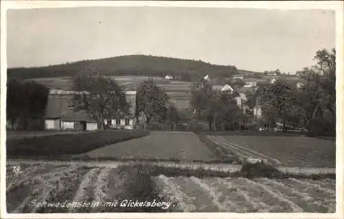 Foto Ak Gickelsberg Ohorn in Sachsen, Schwedenstein