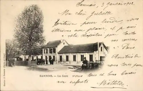 Ak Sannois Val d’Oise, Bahnhof