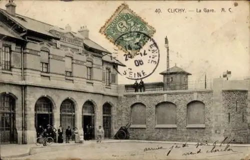 CPA Clichy Hauts-de-Seine, Gare