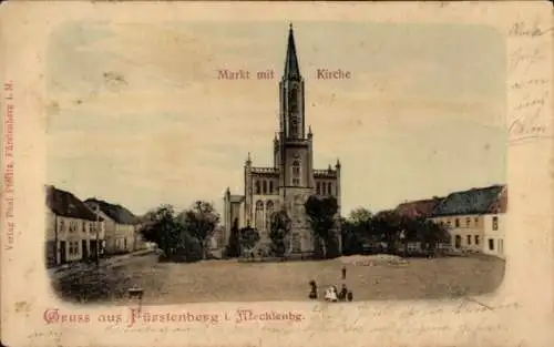 Ak Dessau in Sachsen Anhalt, Markt, Kirche