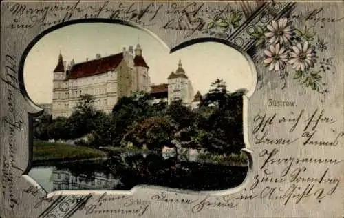 Passepartout Ak Güstrow in Mecklenburg, Schloss