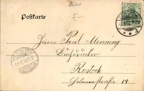 Passepartout Ak Güstrow in Mecklenburg, Schloss