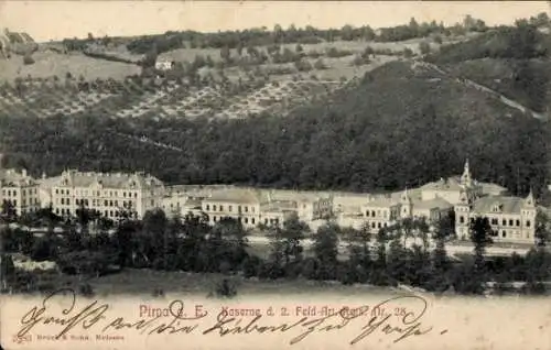 Ak Pirna an der Elbe, Kaserne, 2. Feld-Artillerie-Regiment 28