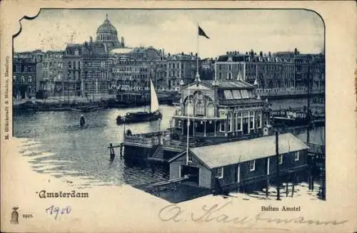 Ak Amsterdam Nordholland Niederlande, Buiten Amstel