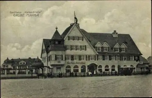 Ak Brieske Senftenberg Niederlausitz, Grube Marga, Gasthaus Kaiserkrone
