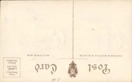 Präge Ak Engel mit Harfe, Blühender Baum