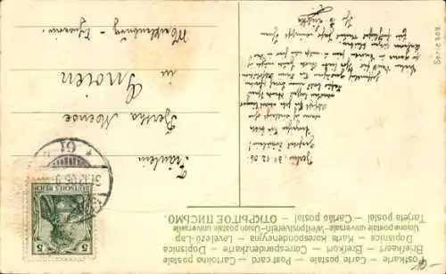 Präge Ak Glückwunsch Neujahr, Kleeblatt, Kinder