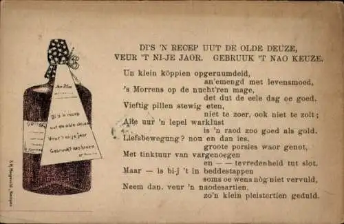 Ak Di's 'n Recep uut de Olde Deuze, veur 't ni-je Jaor, Gebruuk 't Nao Keuze