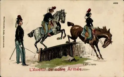 Litho Avenir de notre Armee, Lanciers