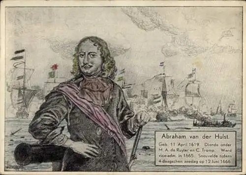Künstler Ak Abraham van der Hulst, niederländischer Admiral