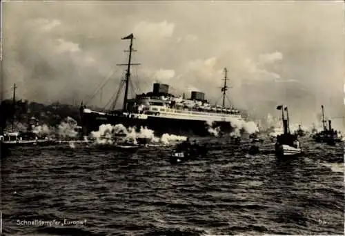 Ak Schnelldampfer Europa, Norddeutscher Lloyd Bremen NDL
