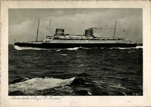 Ak Dampfer Europa, Norddeutscher Lloyd Bremen NDL