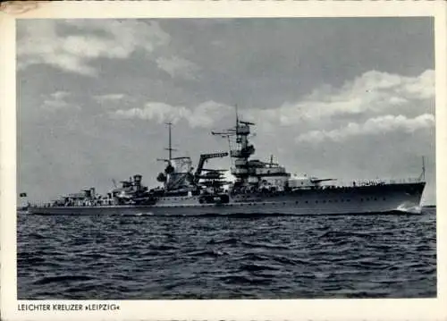 Ak Deutsches Kriegsschiff, Leichter Kreuzer Leipzig